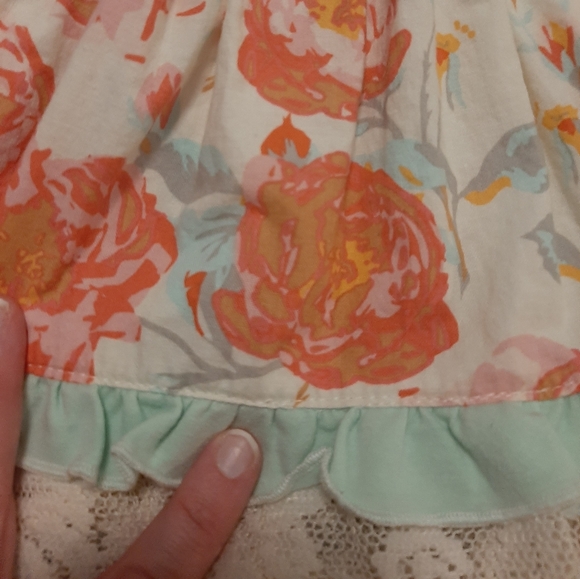 Magpie and Mabel Girls pink and green floral skirt. 2T Adorable - Picture 3 of 5